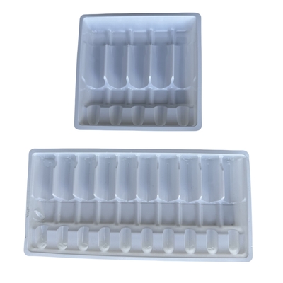Embalagem personalizada de bandeja de vácuo 1ml 2ml 5ml 10ml PET bandeja de ampola para injecção de água