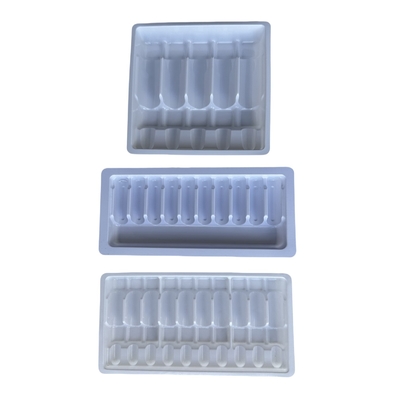 Embalagem personalizada de bandeja de vácuo 1ml 2ml 5ml 10ml PET bandeja de ampola para injecção de água