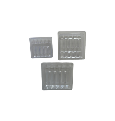 Embalagem personalizada de Blister Tray para Injecção de Água 1 ml 2 ml 5 ml 10 ml PET Ampoule Tray