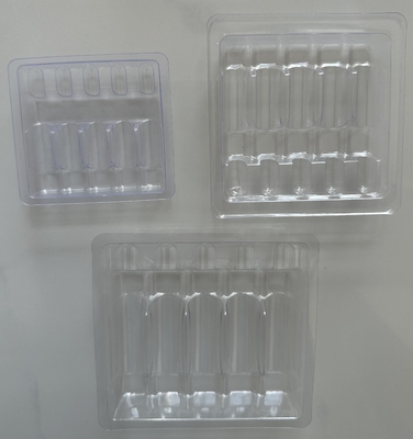 Blister Tray Embalagem Para Medicina Água Injectação 1ml 2ml 5ml 10ml PET Ampola Tray Personalização