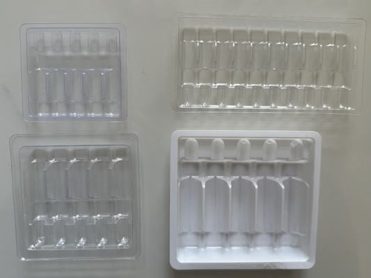 Blister Tray Embalagem Para Medicina Água Injectação 1ml 2ml 5ml 10ml PET Ampola Tray Personalização