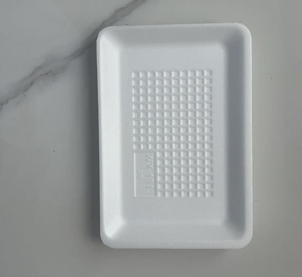 EPS Quadrado bandejas de alimentos frescos de compartimento único caixas de atmosfera modificada bandejas de alimentos frescos