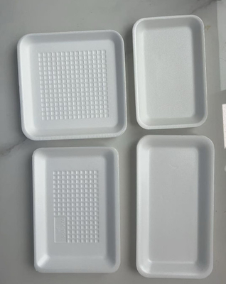 EPS Quadrado bandejas de alimentos frescos de compartimento único caixas de atmosfera modificada bandejas de alimentos frescos