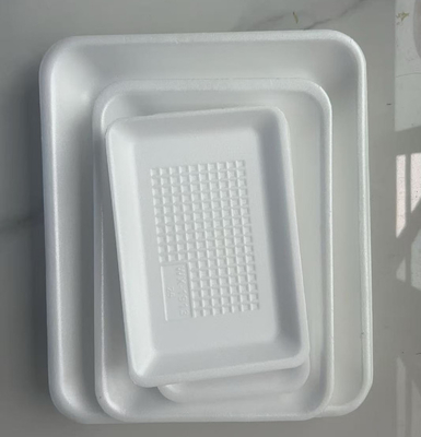 EPS Quadrado bandejas de alimentos frescos de compartimento único caixas de atmosfera modificada bandejas de alimentos frescos