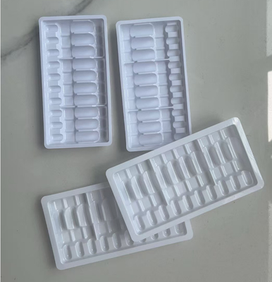 Caixa de plástico para injecção de água, Caixa de plástico para frasco de ampola, Caixa moldeada a sopro, embalagem de 2 ml com 10 unidades em forma moldeada a sopro, Caixa de frasco de ampola