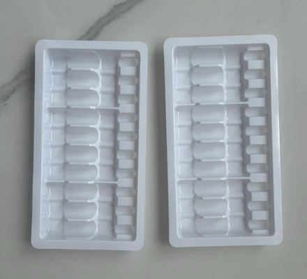 Caixa de plástico para injecção de água, Caixa de plástico para frasco de ampola, Caixa moldeada a sopro, embalagem de 2 ml com 10 unidades em forma moldeada a sopro, Caixa de frasco de ampola