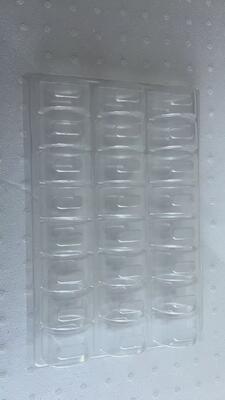 25 Bandejas de Plástico para Macarons com PET de Grau Alimentício 0,55mm de Espessura e Design Reutilizável para Embalagem de Macarons