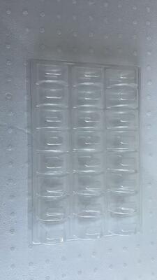 25 Bandejas de Plástico para Macarons com PET de Grau Alimentício 0,55mm de Espessura e Design Reutilizável para Embalagem de Macarons