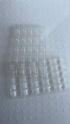 25 Bandejas de Plástico para Macarons com PET de Grau Alimentício 0,55mm de Espessura e Design Reutilizável para Embalagem de Macarons