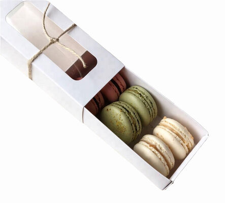 Eco-Friendly Transparent Macaron Packaging Box with Custom Printing for Gift and Display