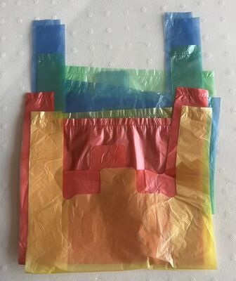 Embalagens personalizadas Sacos de compras de HDPE com alta resistência a impactos e sacos de plástico recicláveis