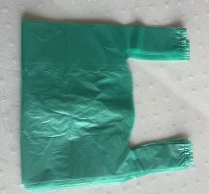 Saco de compras de HDPE reciclável personalizado com alta resistência a impactos para uso em supermercados