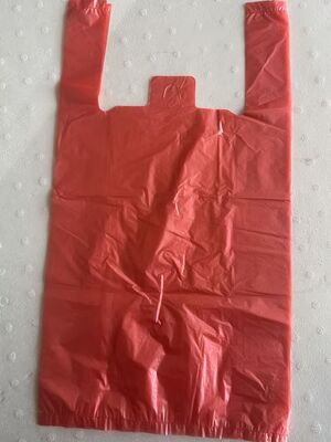 Saco de plástico HDPE reciclável personalizado com alta resistência a impactos para compras no supermercado