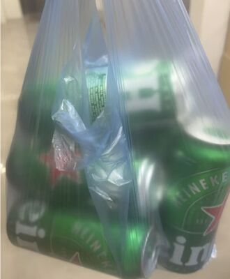 Customized Recyclable HDPE Plastic Bag with High Impact Resistance for Supermarket Shopping