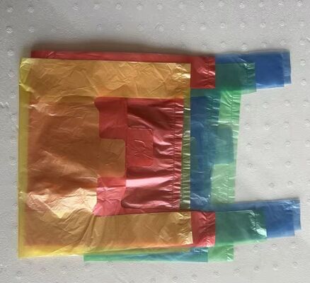 Saco de plástico HDPE reciclável personalizado com alta resistência a impactos para compras no supermercado