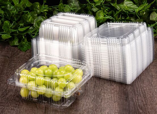 Customizable Recyclable PET Fruit Packaging Box with Heat Sealing for Tomatoes and Produce