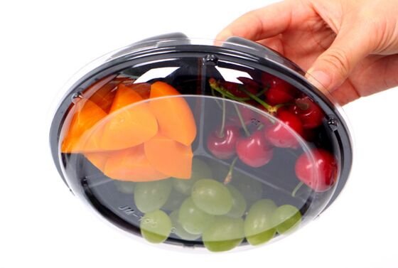 Caixa Personalizável de Embalagem de Frutas Transparente PET Reciclável com Selagem a Quente para Uvas e Tomates