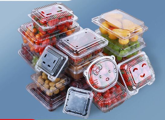 Customized Design Recyclable PET Transparent Fruit Box with Heat Sealing for Grape and Tomato Packaging