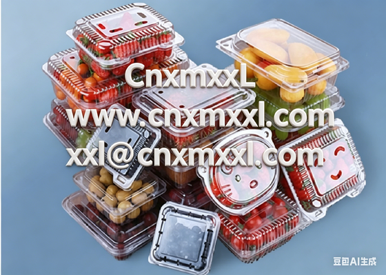 Single-use fresh fruit packaging tray, golden packaging box, food-grade PET, supermarket strawberry and cherry packaging