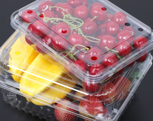 Caixa de embalagem de mirtilo e framboesa de 125 g - embalagem de plástico espessa e hermética de uso único para mirtilos de qualidade alimentar - disponível no atacado