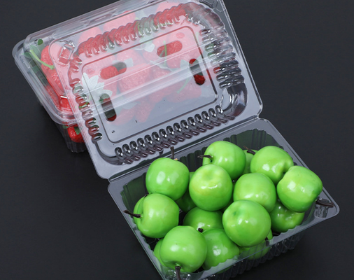 Caixa de embalagem de mirtilo e framboesa de 125 g - embalagem de plástico espessa e hermética de uso único para mirtilos de qualidade alimentar - disponível no atacado