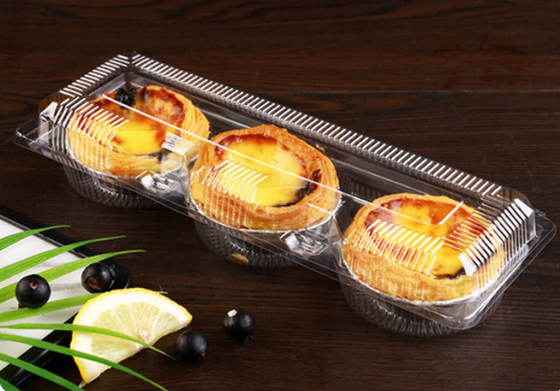 Taça de plástico de macarrão transparente e ambientalmente amigável para embalagens de alimentos