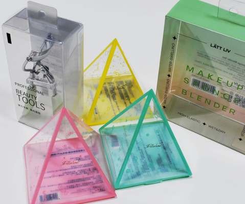 Caixa de embalagem transparente de PVC, caixa dobrável impressa em PET para presente, caixa de embalagem para publicidade promocional, padrão de logotipo personalizável disponível