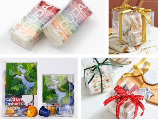Caixa de armazenamento de cosméticos, caixa de lápis, caixa de armazenamento de plástico PVC, caixa de embalagem de plástico PET, caixa de embalagem de doces de casamento