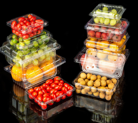 Single-use pineapple packaging box with transparent cover, 2 kilograms in size, specially designed for supermarkets, fruit cutting box, pet plastic box, fruit box