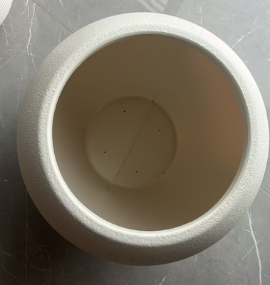 Potes de flores de porcelana branca de folhas múltiplas de HDPE para plantas em vasos de interior e exterior
