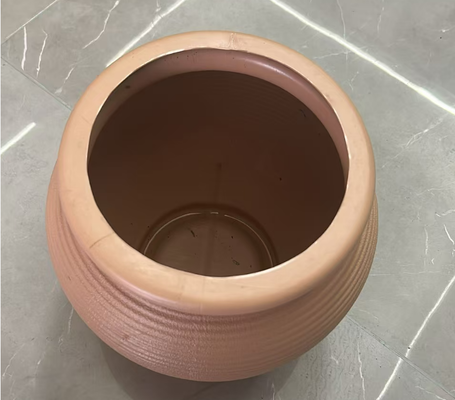 Imitation Ceramic Flower Pot with Matte Finish and Retro Brick Design in Multiple Sizes