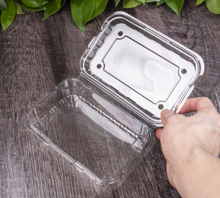 non‑toxic plastic box  clear thermoformed container odor‑free food container  PET blister punnet  see‑through plastic housing  food contact approved plastic