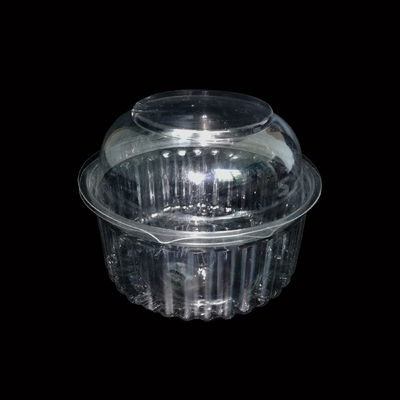 Empacotamento plástico 18cm claro biodegradável da salada do círculo de Tray Containers 7g
