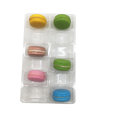 Único bloco Macaron plástico claro Tray Plastic Insert Tray do arranjo 12 da parte 2X6