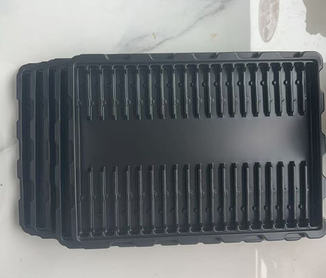 Embalagem personalizada de bolhas de PS bandejas anti-estáticas, bandejas anti-estáticas empilhadas PCBA de plástico condutor e discos de rotação