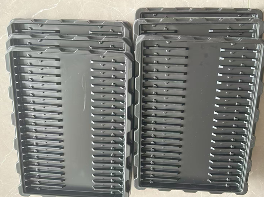 Bandeja antiestática de plástico preto para 30 grades 60*41*15 para embalagem de placas de circuito impresso